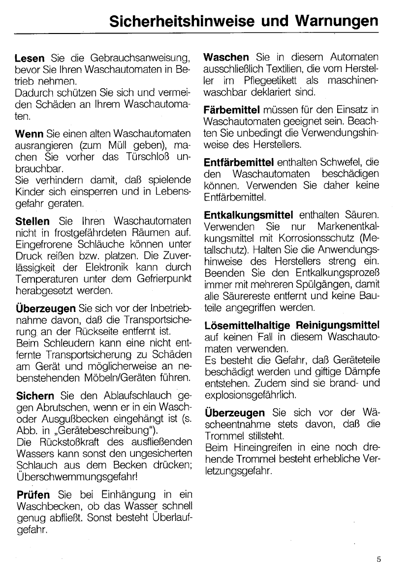 Miele Waschmaschine Symbolerklärung