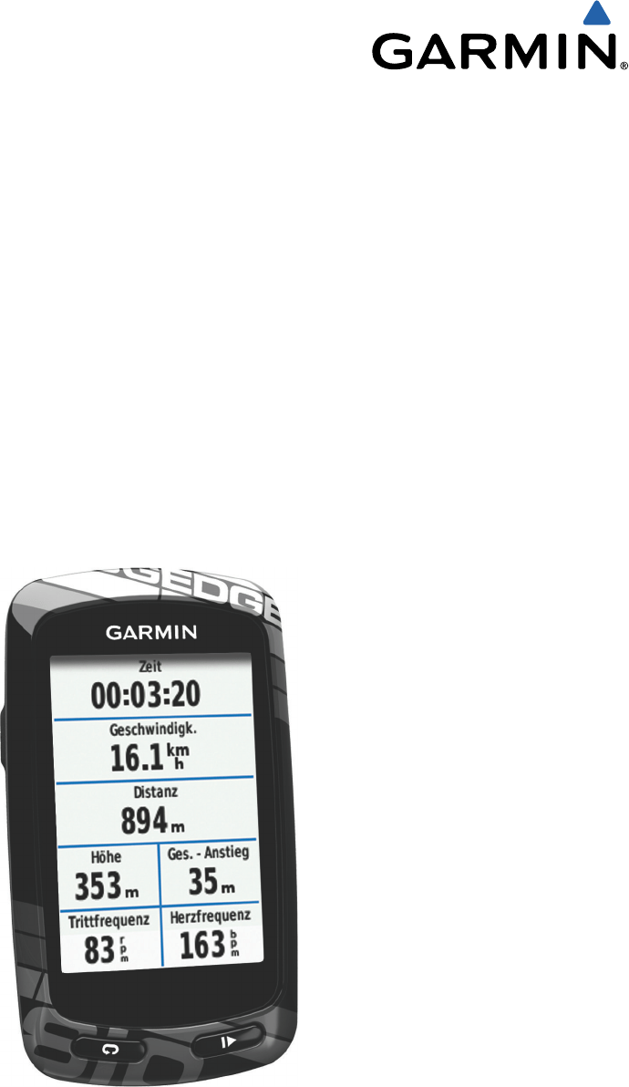 Bedienungsanleitung Garmin Edge 810 (Seite 1 von 26) (Deutsch)