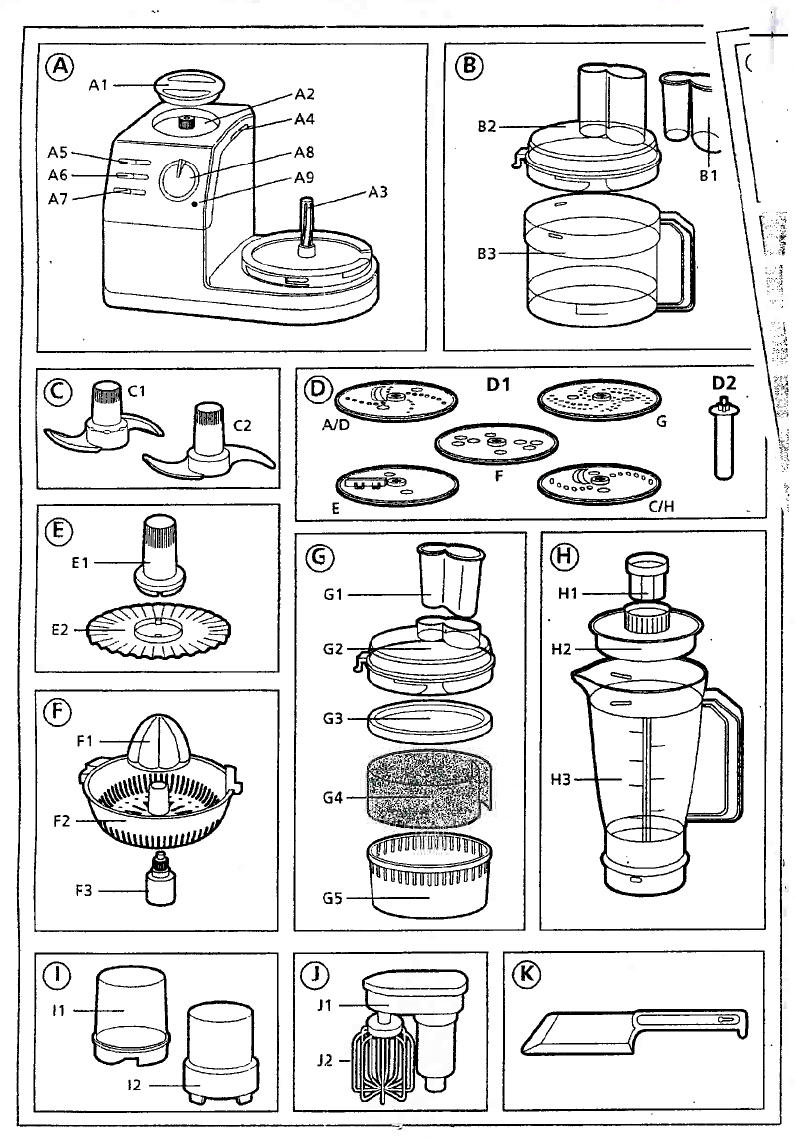 Bedienungsanleitung Moulinex Masterchef 750 (Seite 2 von 6) (Französisch)