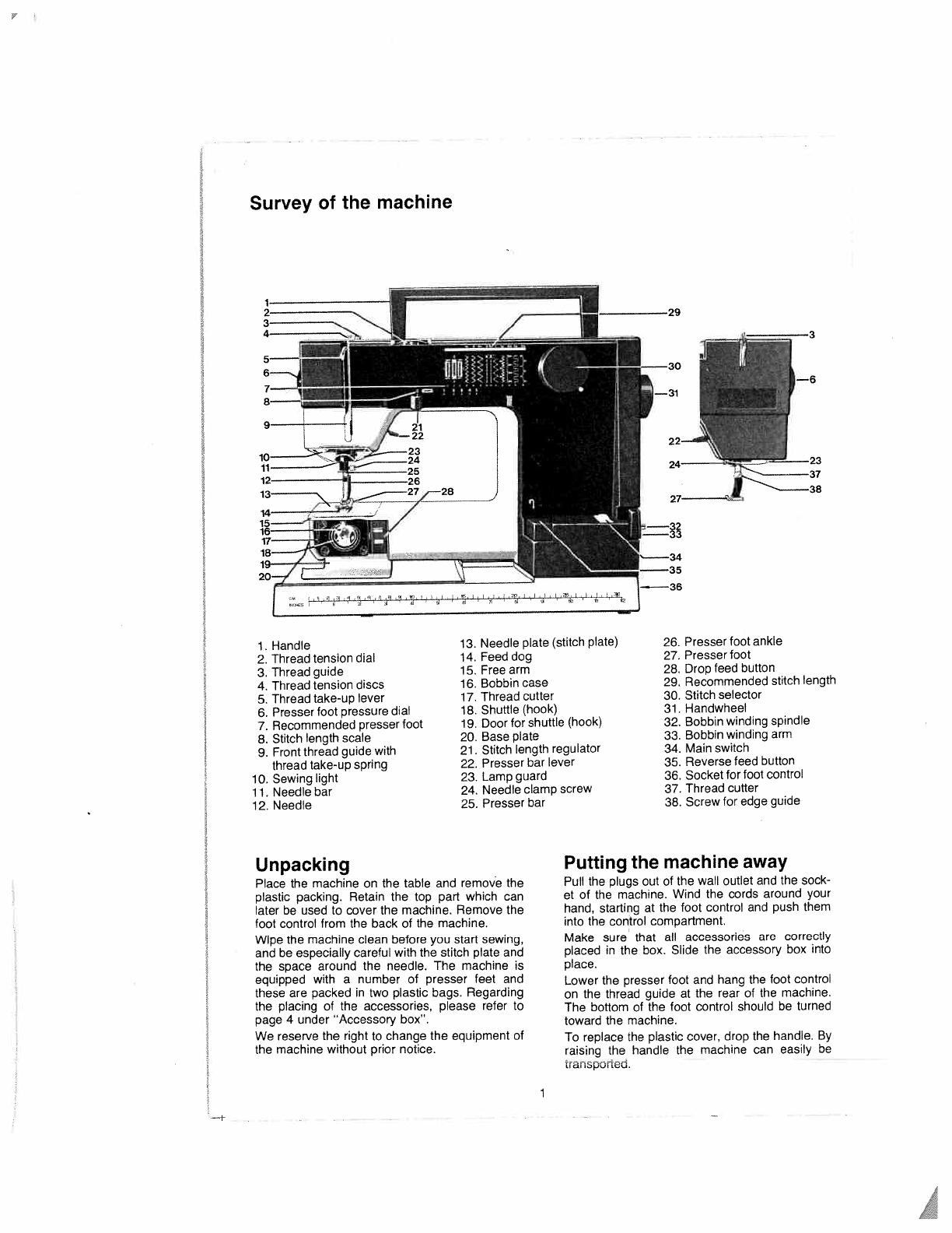 Bedienungsanleitung Husqvarna Classica 105 (Seite 2 von 10) (Englisch)