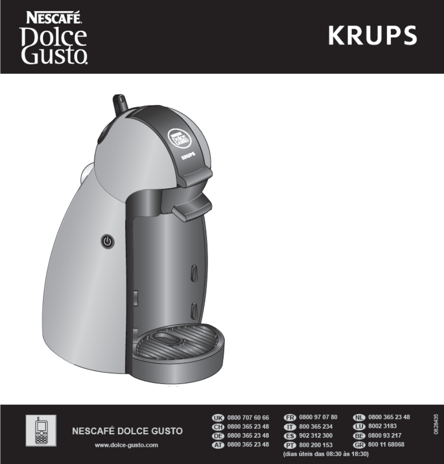 Bedienungsanleitung Krups Dolce Gusto Piccolo KP1006 (Seite 1 von 4