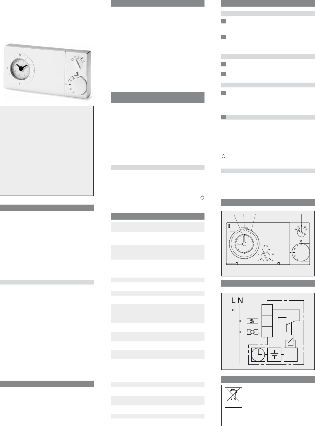 Bedienungsanleitung EBERLE Easy 2W (Seite 2 von 4) (Deutsch, Englisch