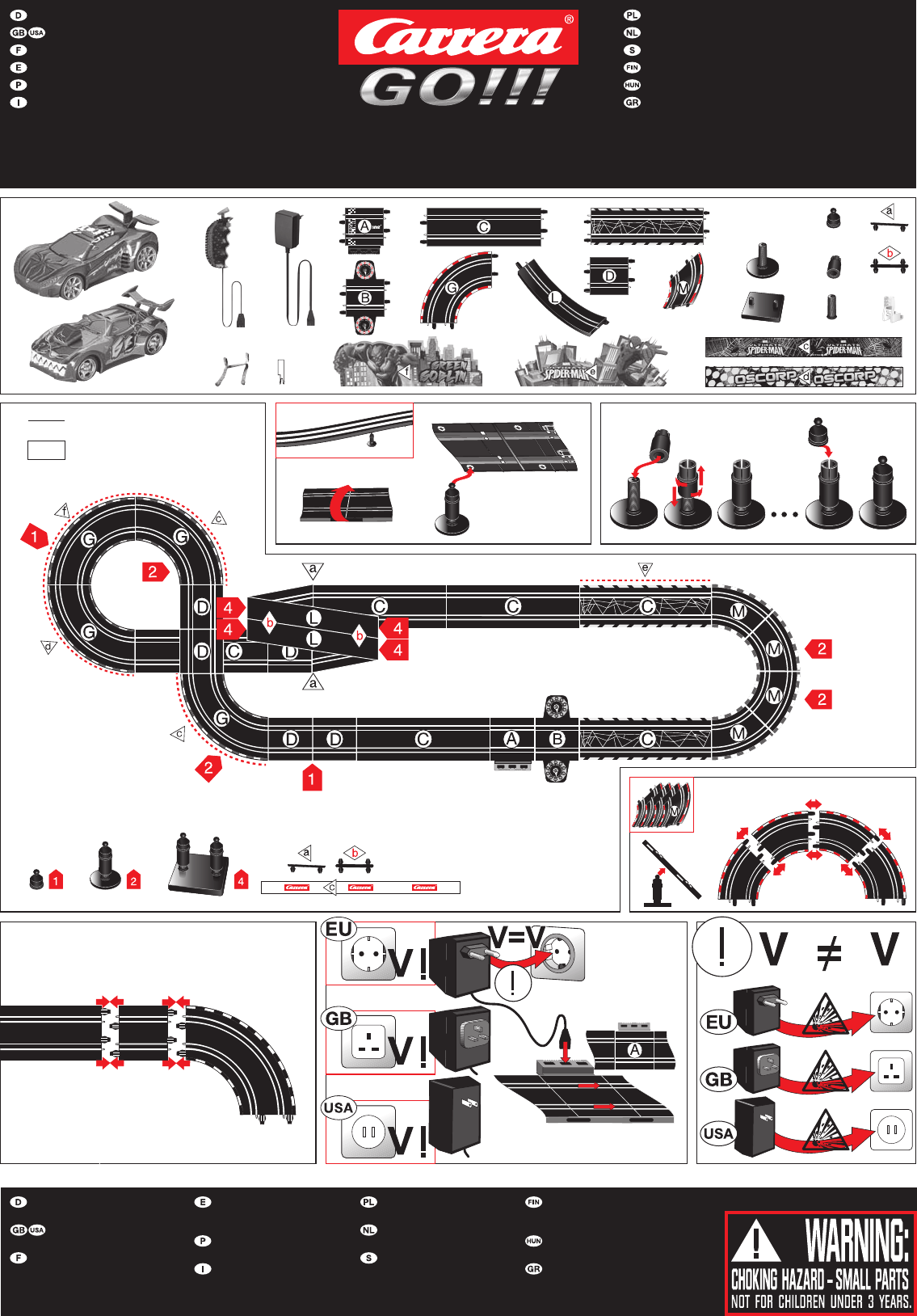 Bedienungsanleitung Carrera GO 62320 Spider Race (Seite 1