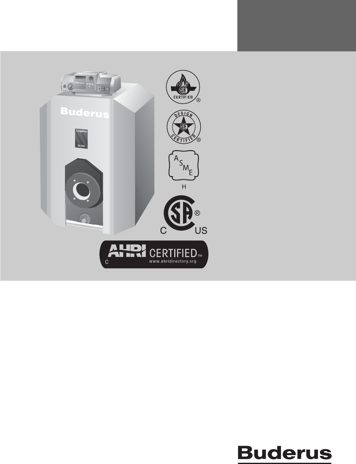 Bedienungsanleitung Buderus Logano G115 WS (Seite 1 von 60) (Englisch)