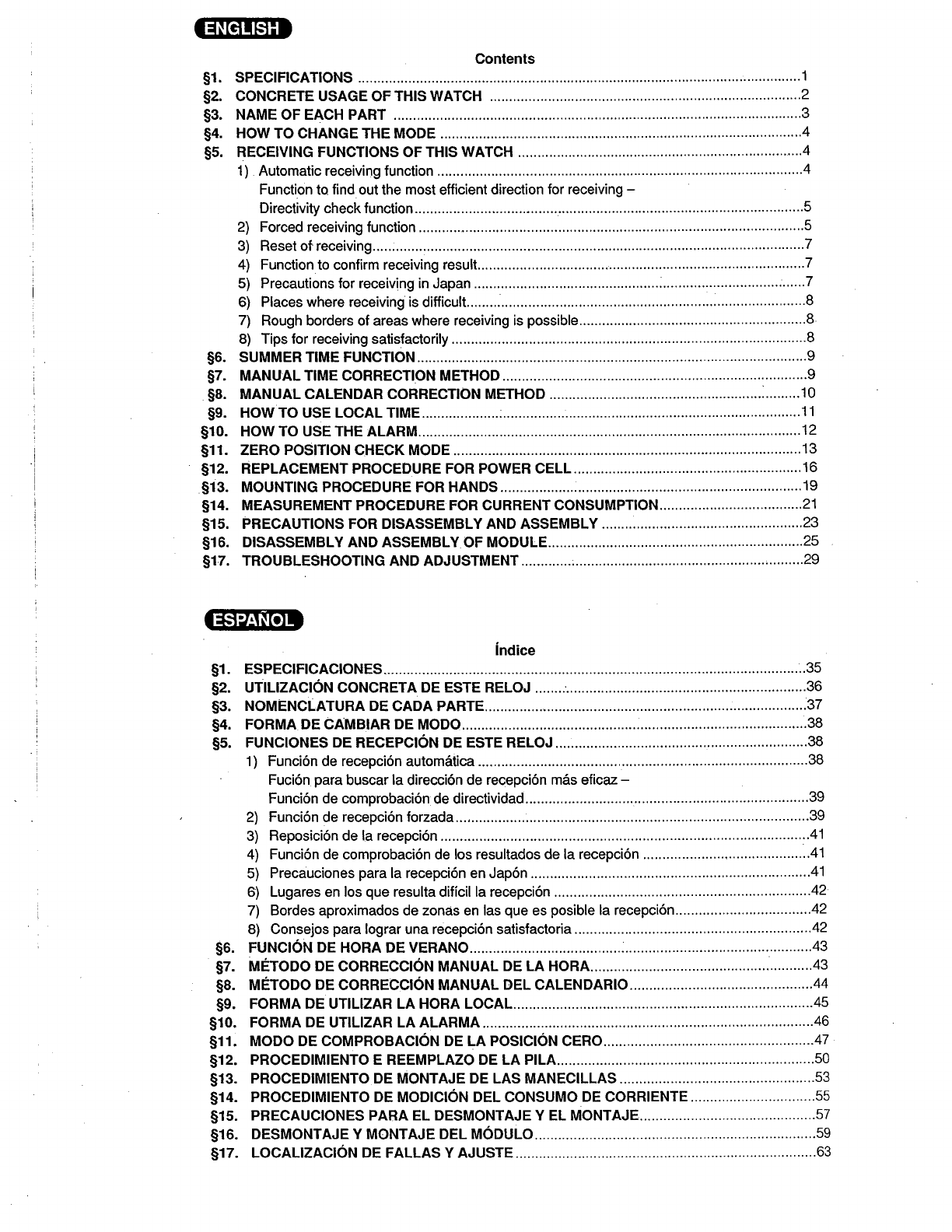 Bedienungsanleitung Citizen Cal 8410 (Seite 2 von 17) (Englisch)