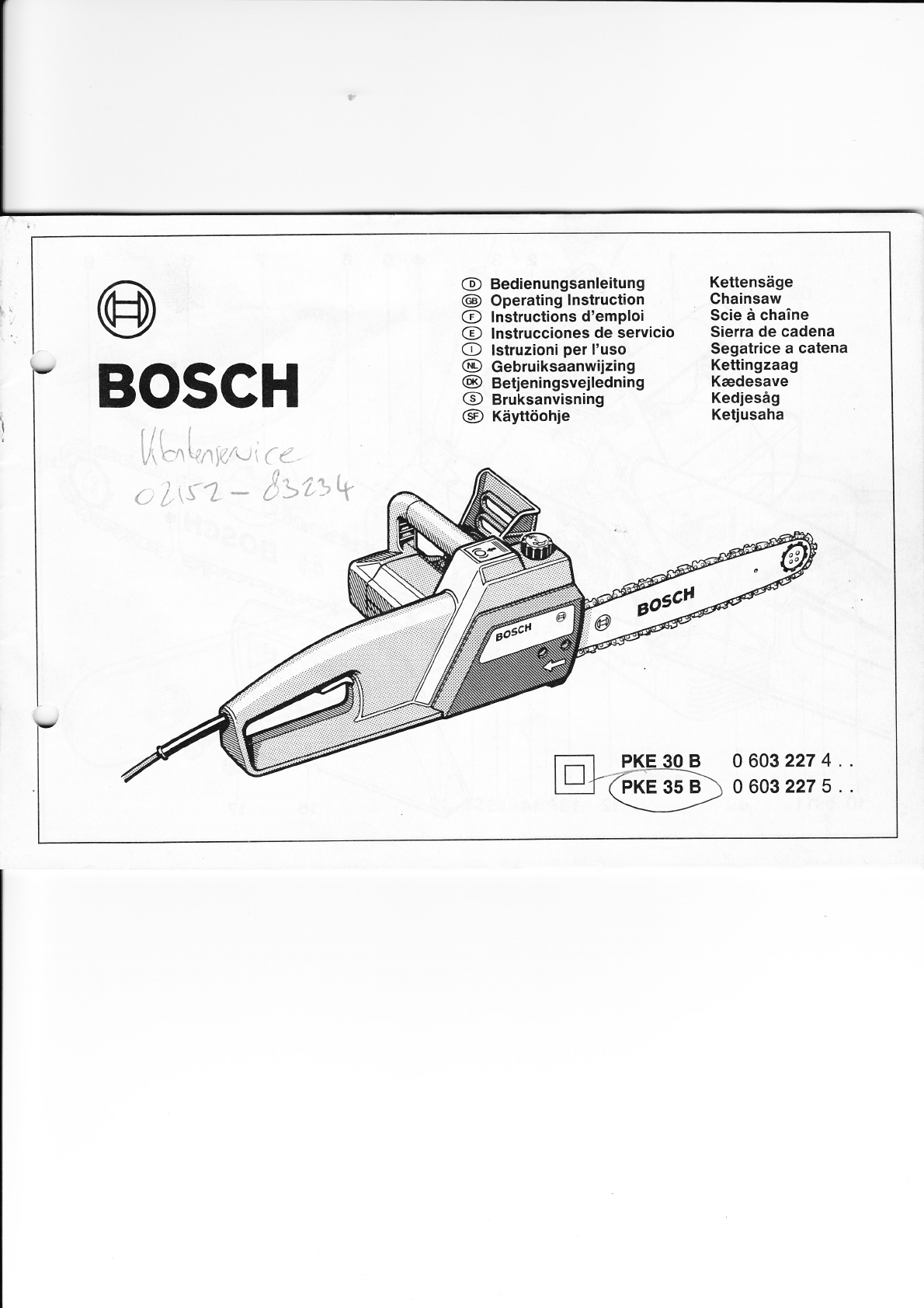 Bedienungsanleitung Bosch PKE35b (Seite 1 von 5) (Holländisch)