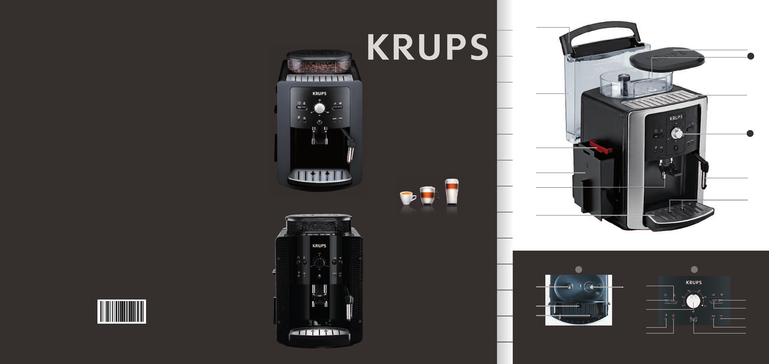 Bedienungsanleitung Krups ea 8000 (Seite 1 von 12) (Deutsch, Englisch