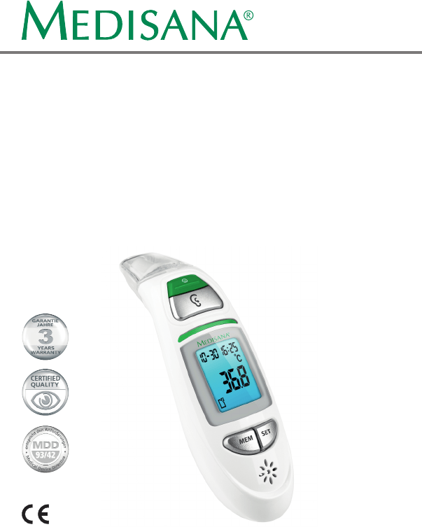 Bedienungsanleitung Medisana TM 750 (Seite 1 von 170) (Deutsch