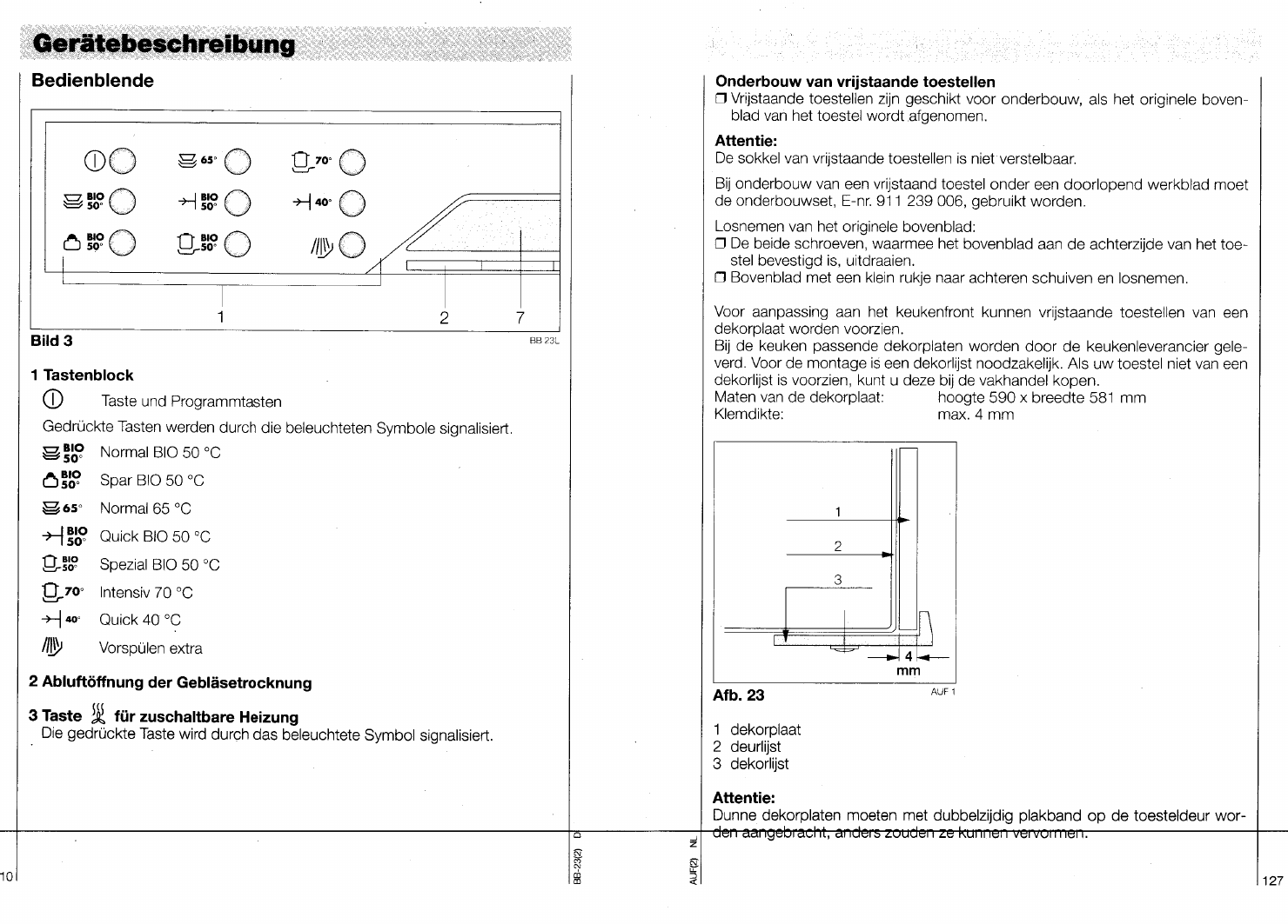 Aeg Favorit Sensorlogic Tastenkombination