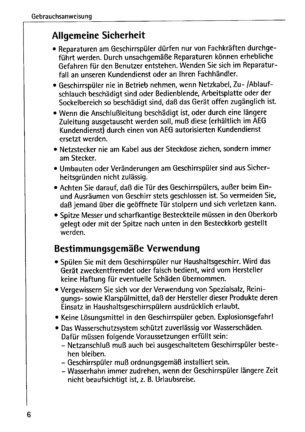 Bedienungsanleitung AEG OKO Favorit 3020 (Seite 6 von 37) (Deutsch)