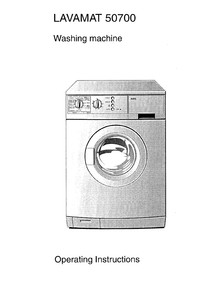 Bedienungsanleitung AEG Lavamat 50700 (Seite 1 von 36) (Englisch)