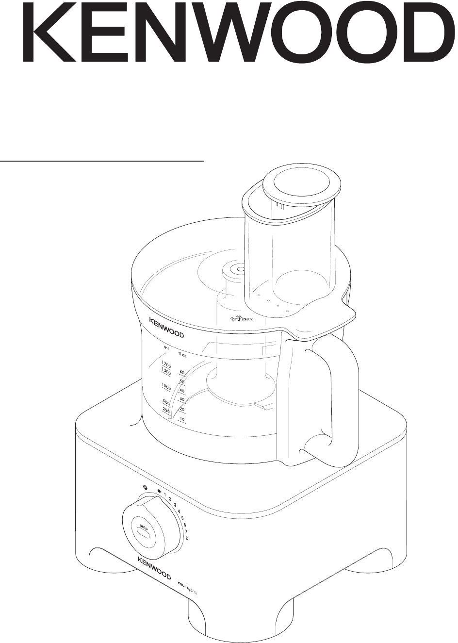 Manual Kenwood FPM810 Multipro Sense Food (page 1 of 178) (English