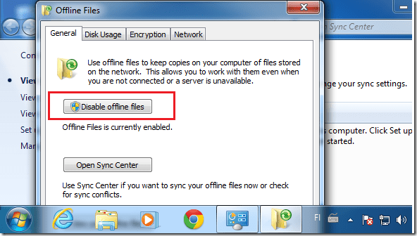 Turn On / Off Offline Files in Windows 7 Liberian Geek