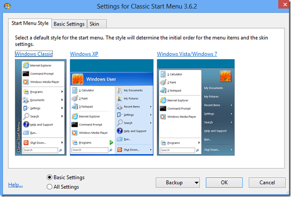 Classic Shell for Windows Download it from Uptodown for free