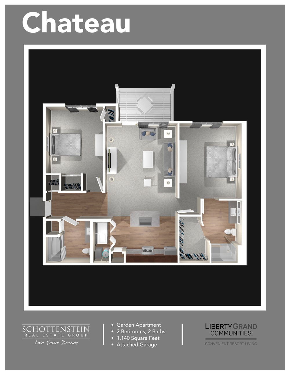 1, 2 & 3 Bedroom Floor Plans Available Liberty Grand Powell Apartments