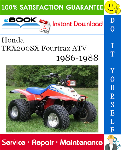 Honda TRX200SX Fourtrax ATV Service Repair Manual 1986-1988 Download