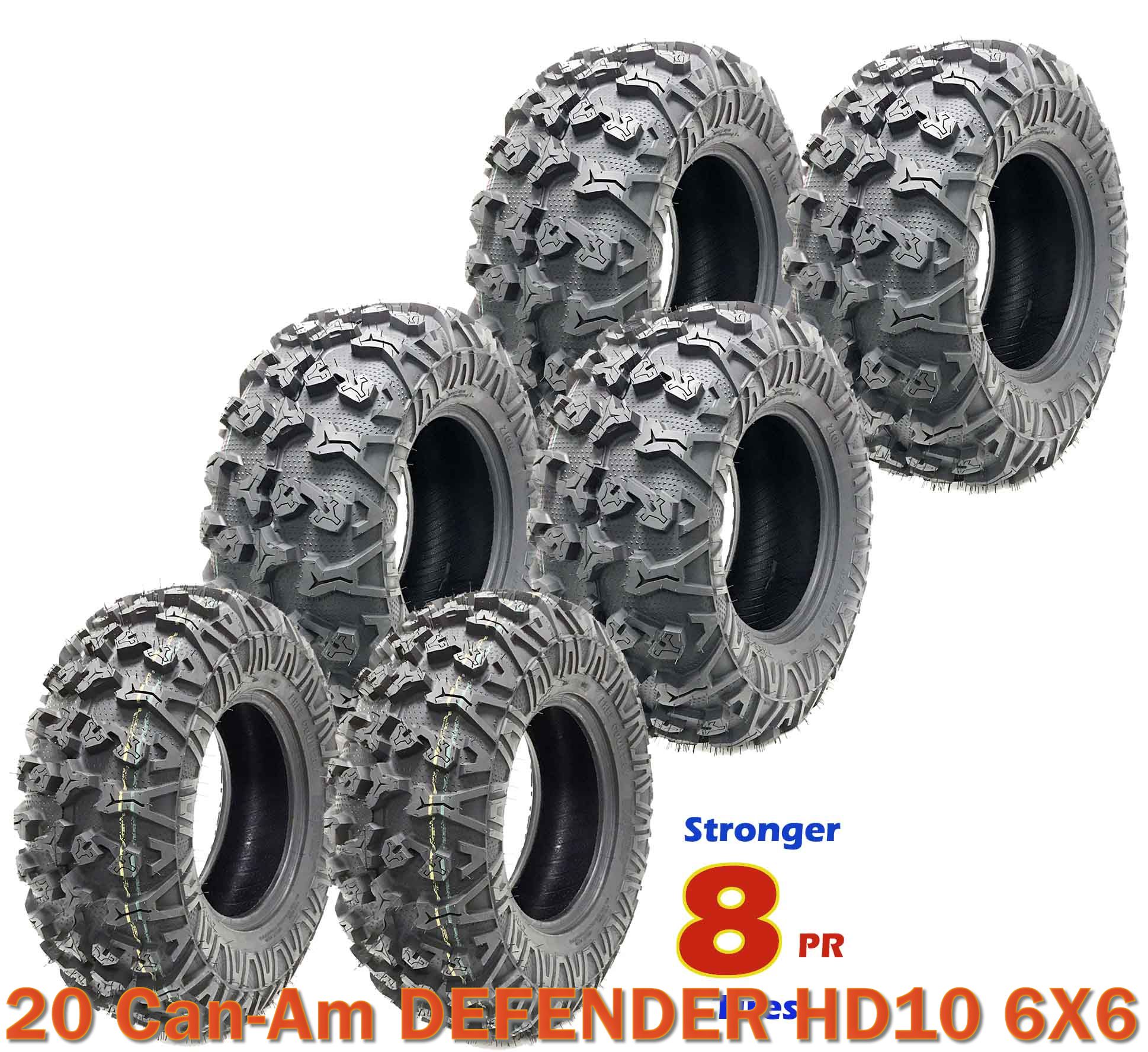 6 FREE COUNTRY ATV Tire (2) 27x9x14 (4) 27x11x14 fit 20 CanAm DEFENDER