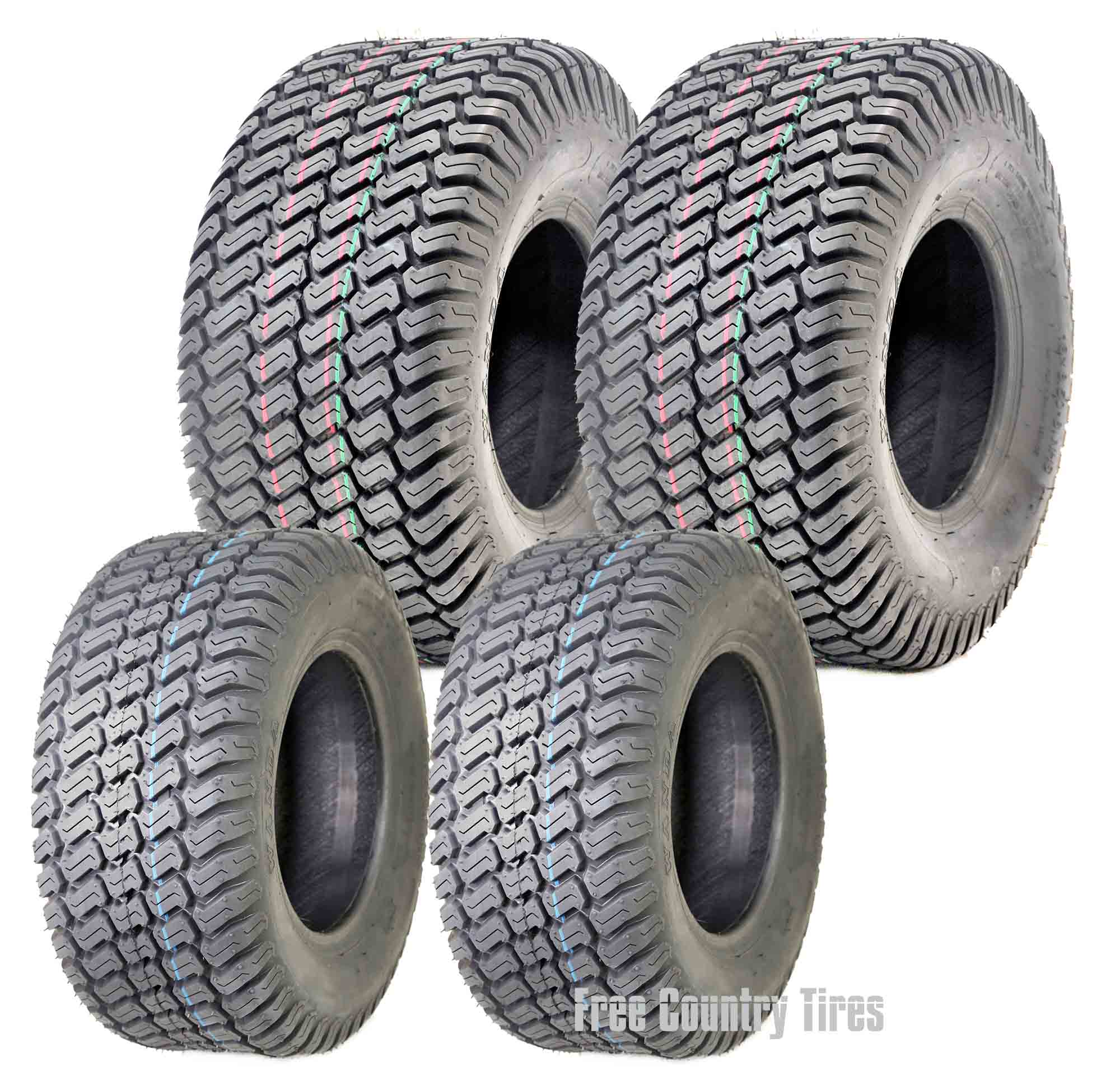 Set of 4 New Lawn Mower Turf Tires 15x66 Front & 18x8.58 Rear /4PR eBay