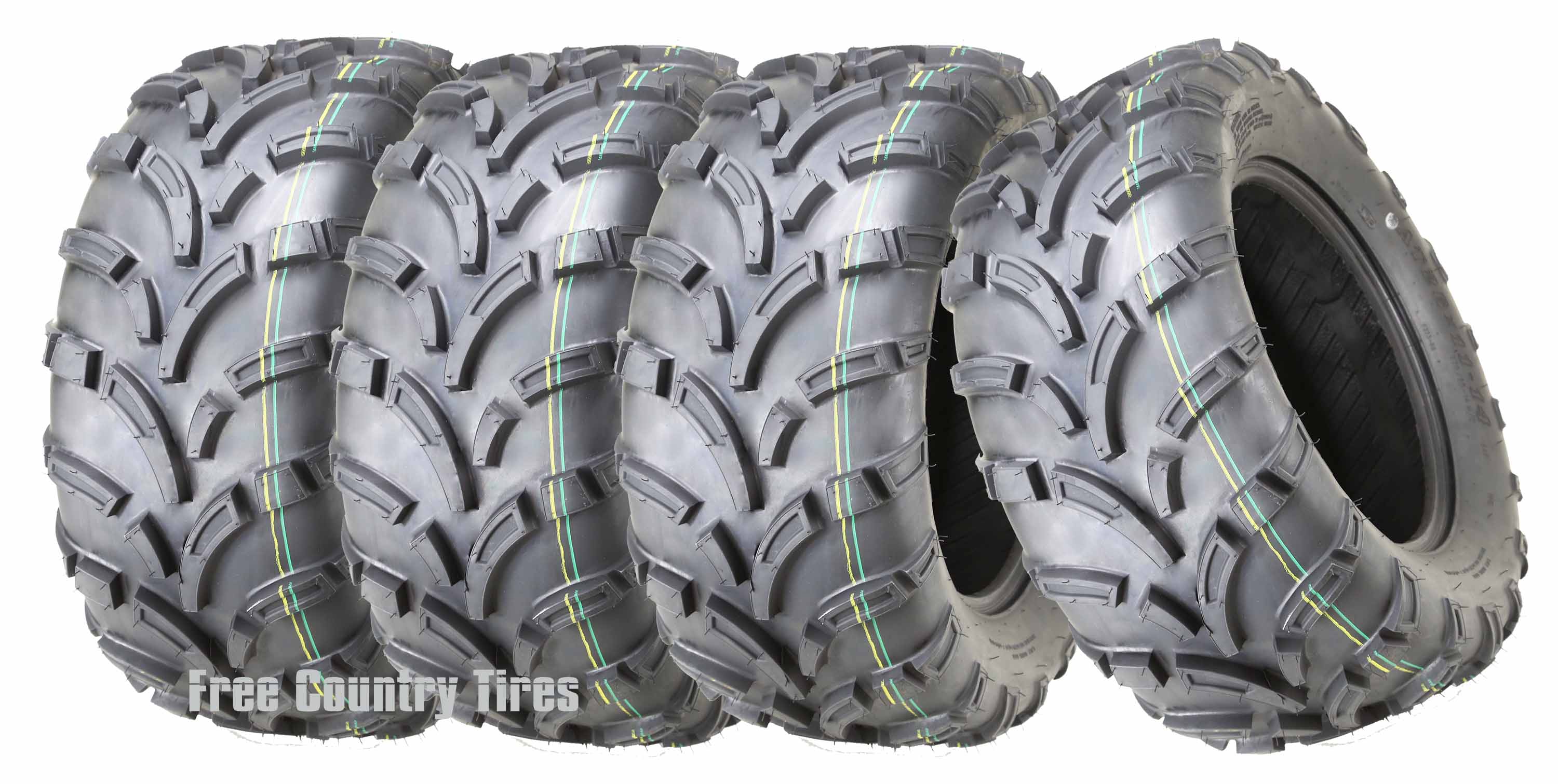 Set of 4 New WANDA ATV/ UTV Tires 25x1012 /6PR P373 eBay