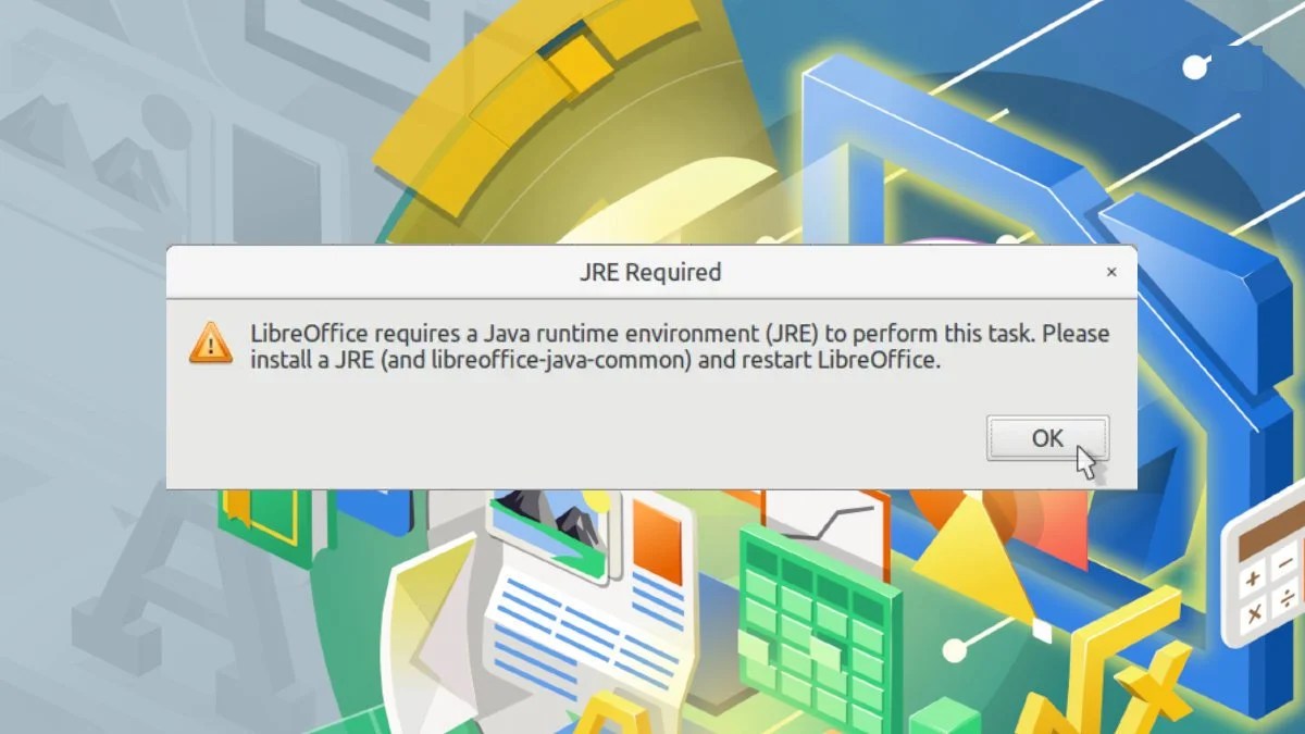 How to fix LibreOffice Requires Java Runtime Environment Error