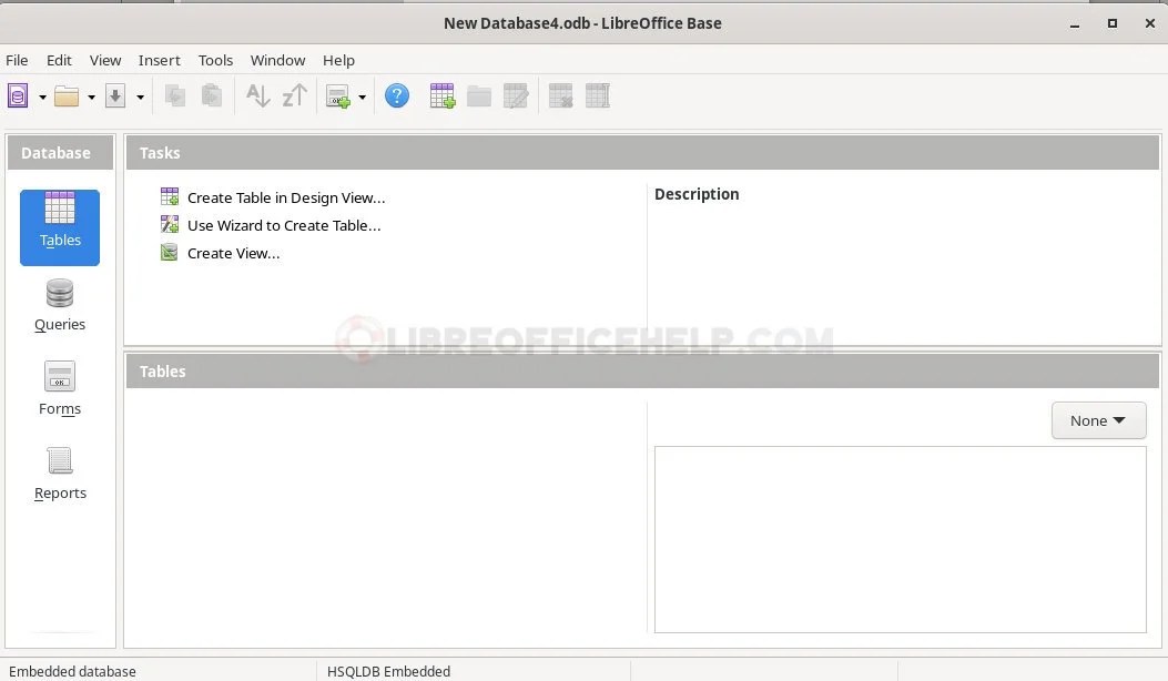 Create Database and Table in LibreOffice Base [Beginner's Guide