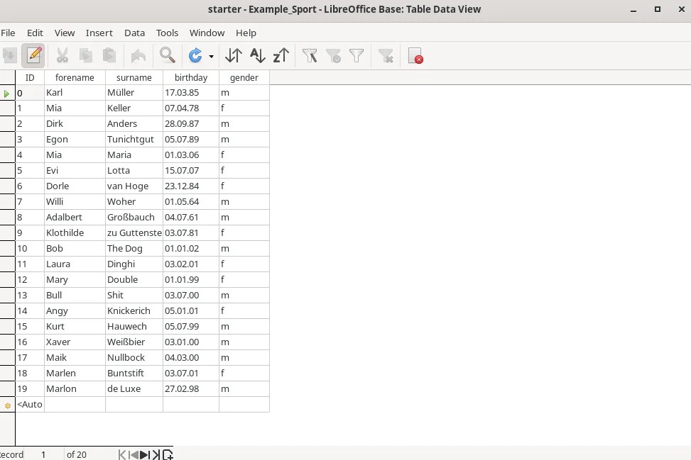 How to Export LibreOffice Base Table Data to CSV or Spreadsheet