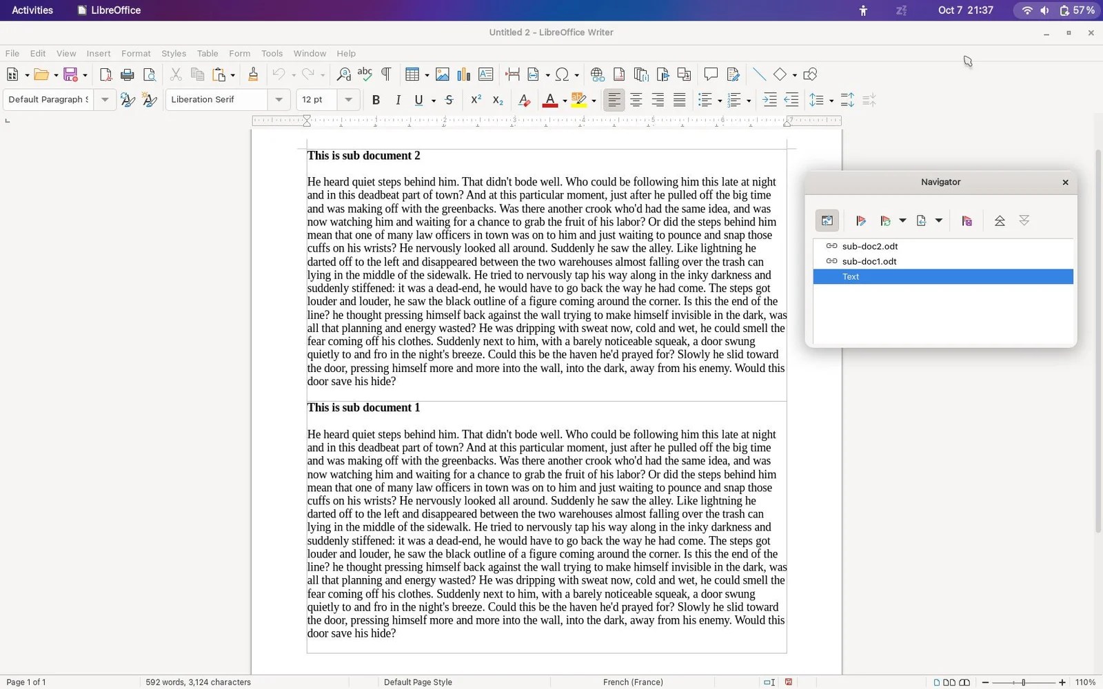 Create Master Document from Multiple Files in LibreOffice