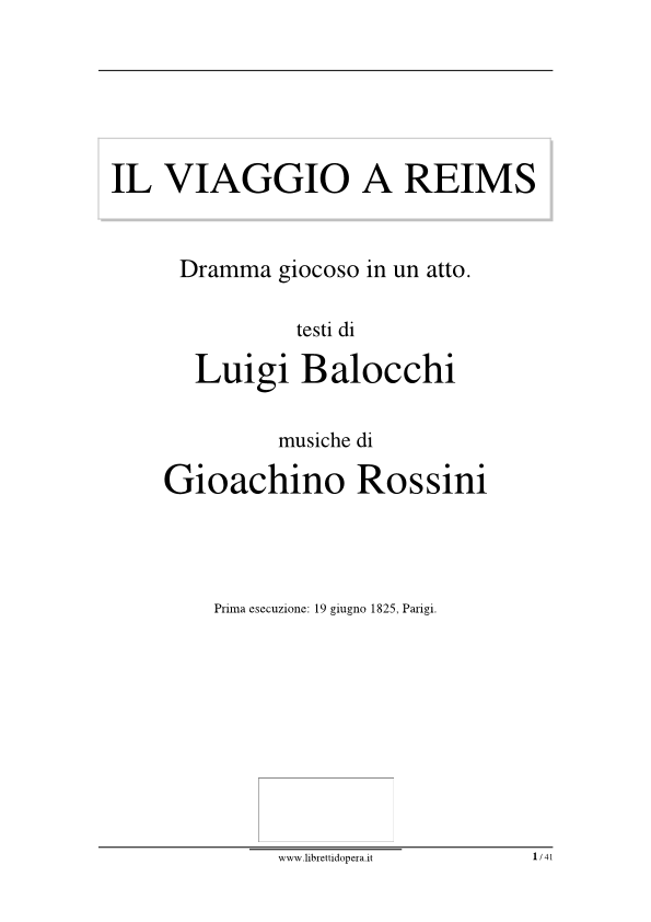 Il viaggio a Reims (1825) PDF
