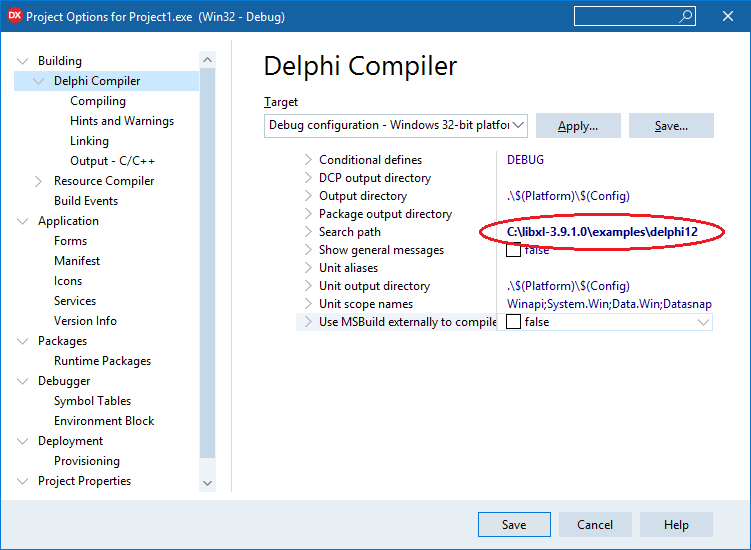 Setup LibXL in Delphi