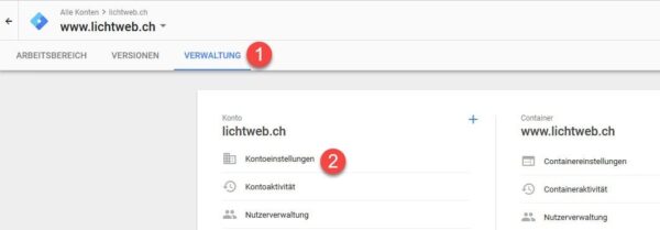 Google Tag Manager (DSGVO / Schweiz) Karin Zeilinger lichtweb.ch