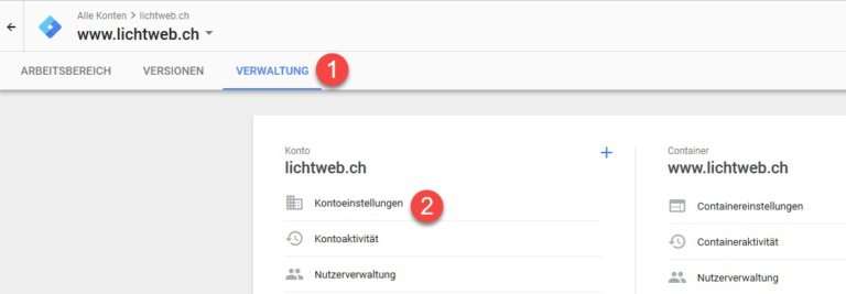 Google Tag Manager (DSGVO / Schweiz) Karin Zeilinger lichtweb.ch