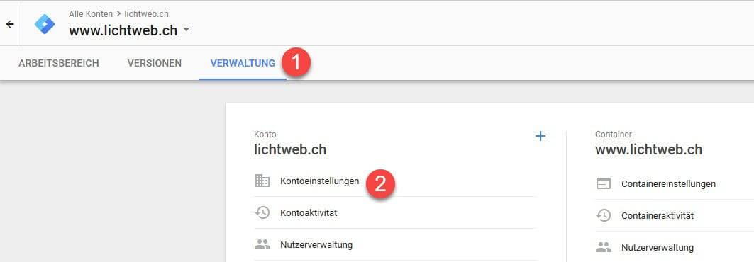 Google Tag Manager (DSGVO / Schweiz) Karin Zeilinger lichtweb.ch