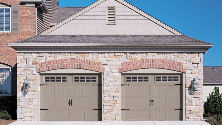 Sandstone Color Garage Door