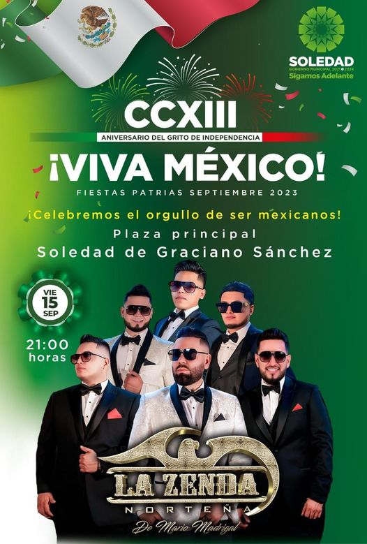 Zenda Norteña celebrará las Fiestas Patrias en Soledad de Graciano