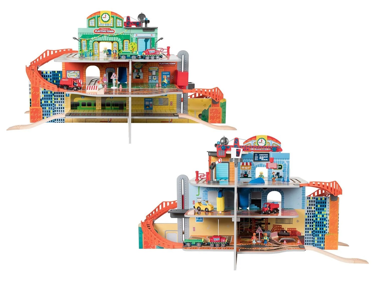 Playtive JUNIOR Set de gare en bois XXL