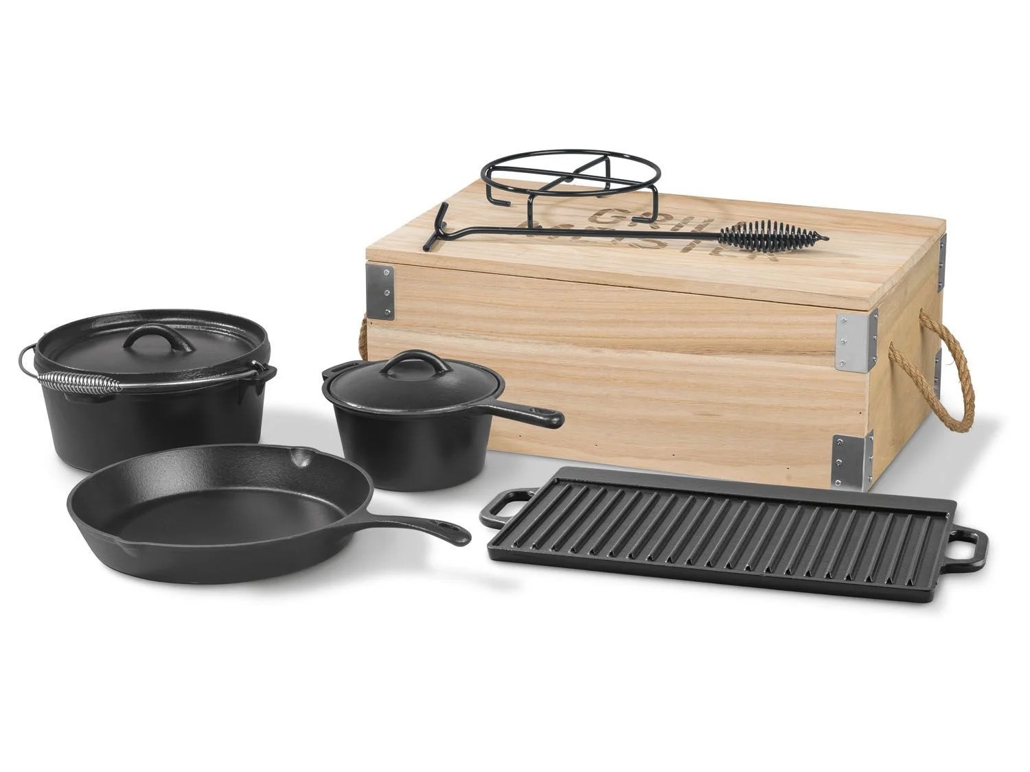 GRILLMEISTER Dutch oven set, 7delig Lidl.be