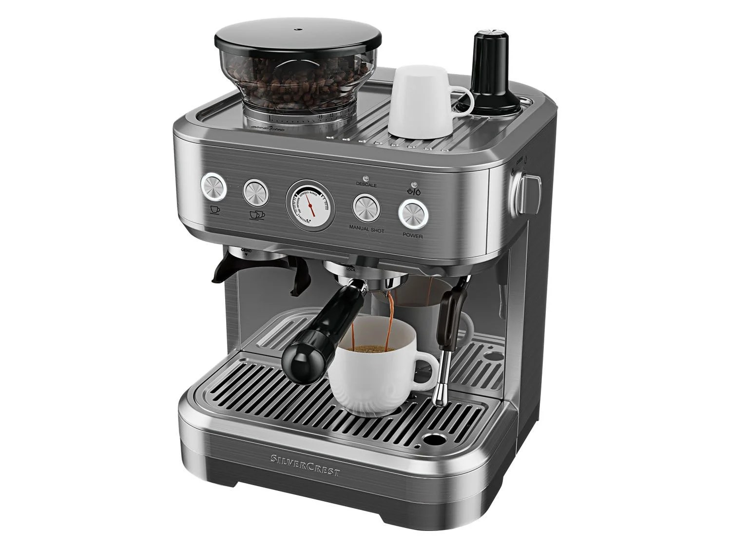 SILVERCREST Machine à expresso avec broyeur intégré, 1…