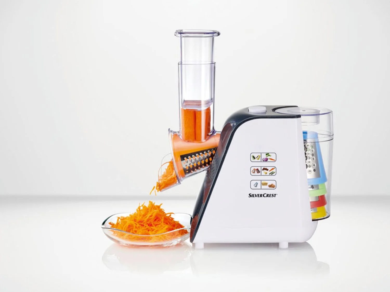 râpe à légumes électrique lidl 2023 Silvercrest Râpe À Légumes Électrique, 150 W, 5 Access…