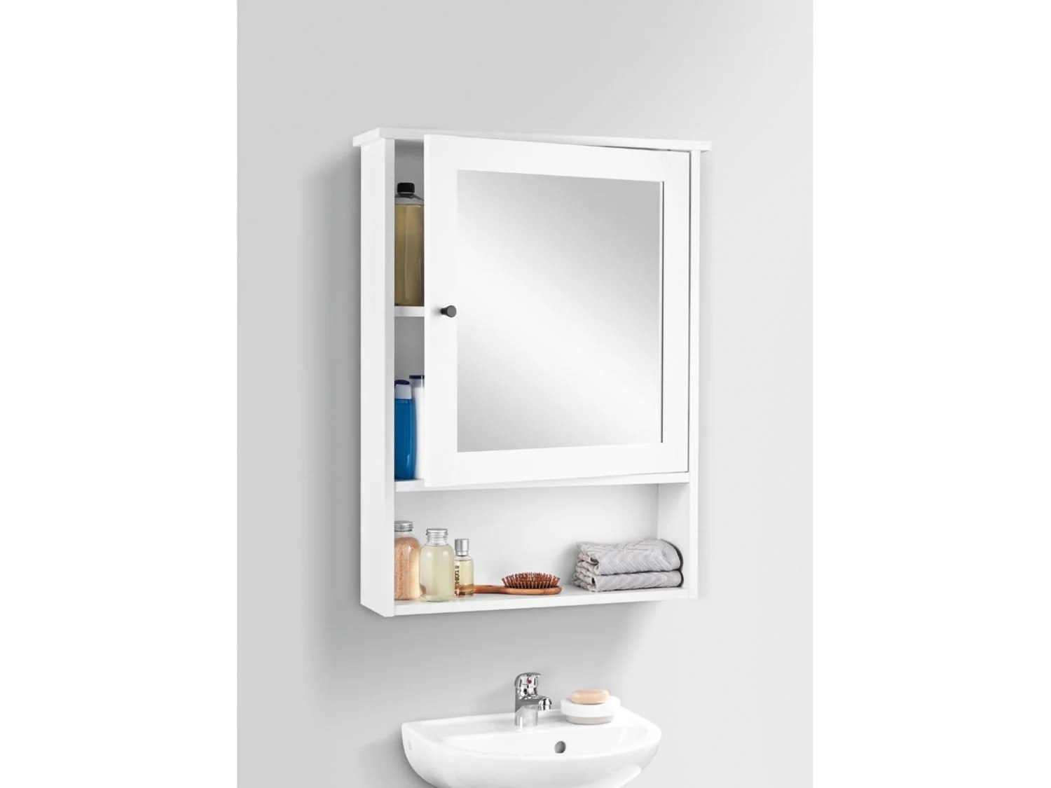 LIVARNO LIVING Armoire de toilette miroir, 63,8 x 85 x…
