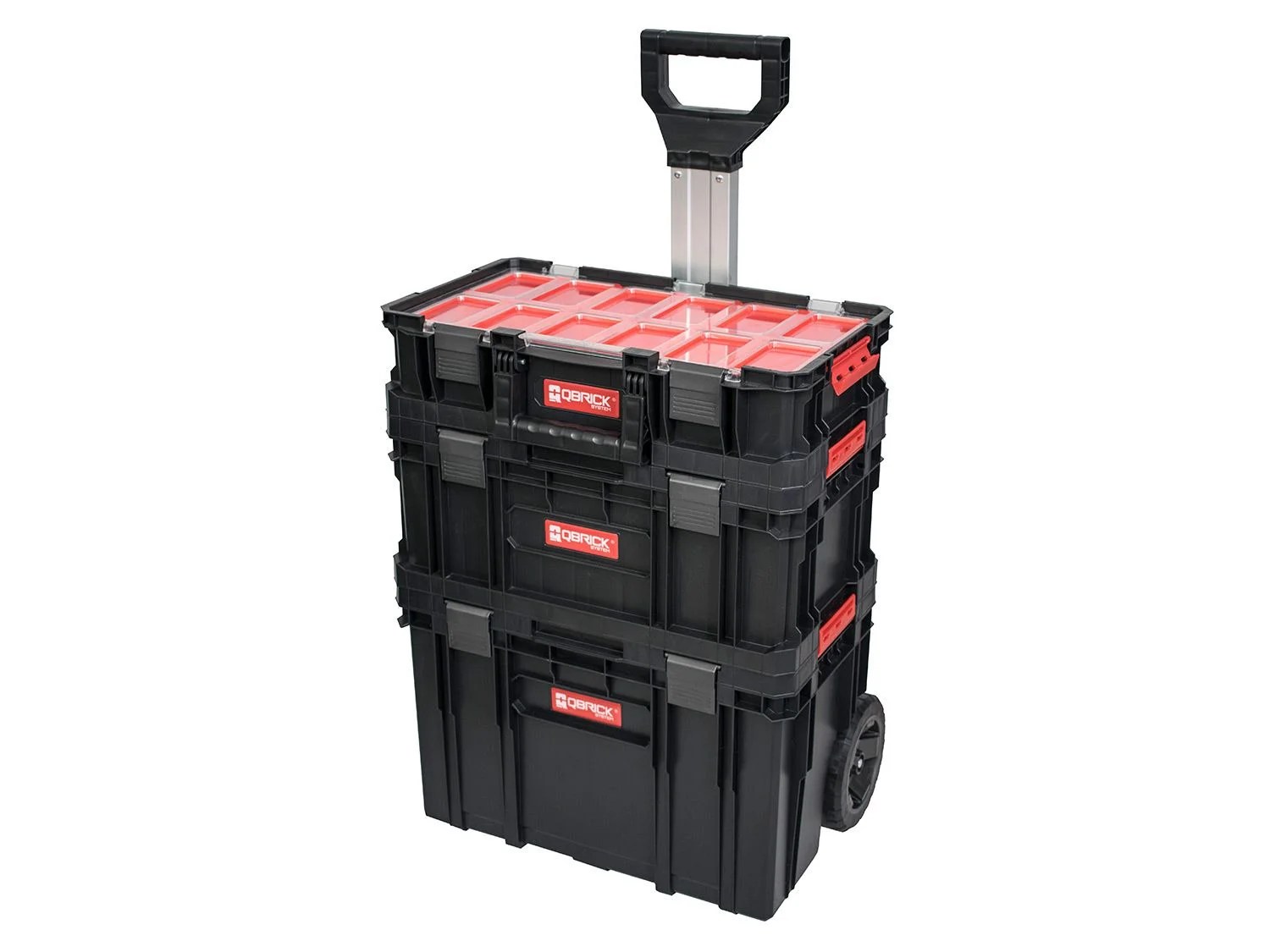 Qbrick System Boîtes à outils empilables sur roulettes