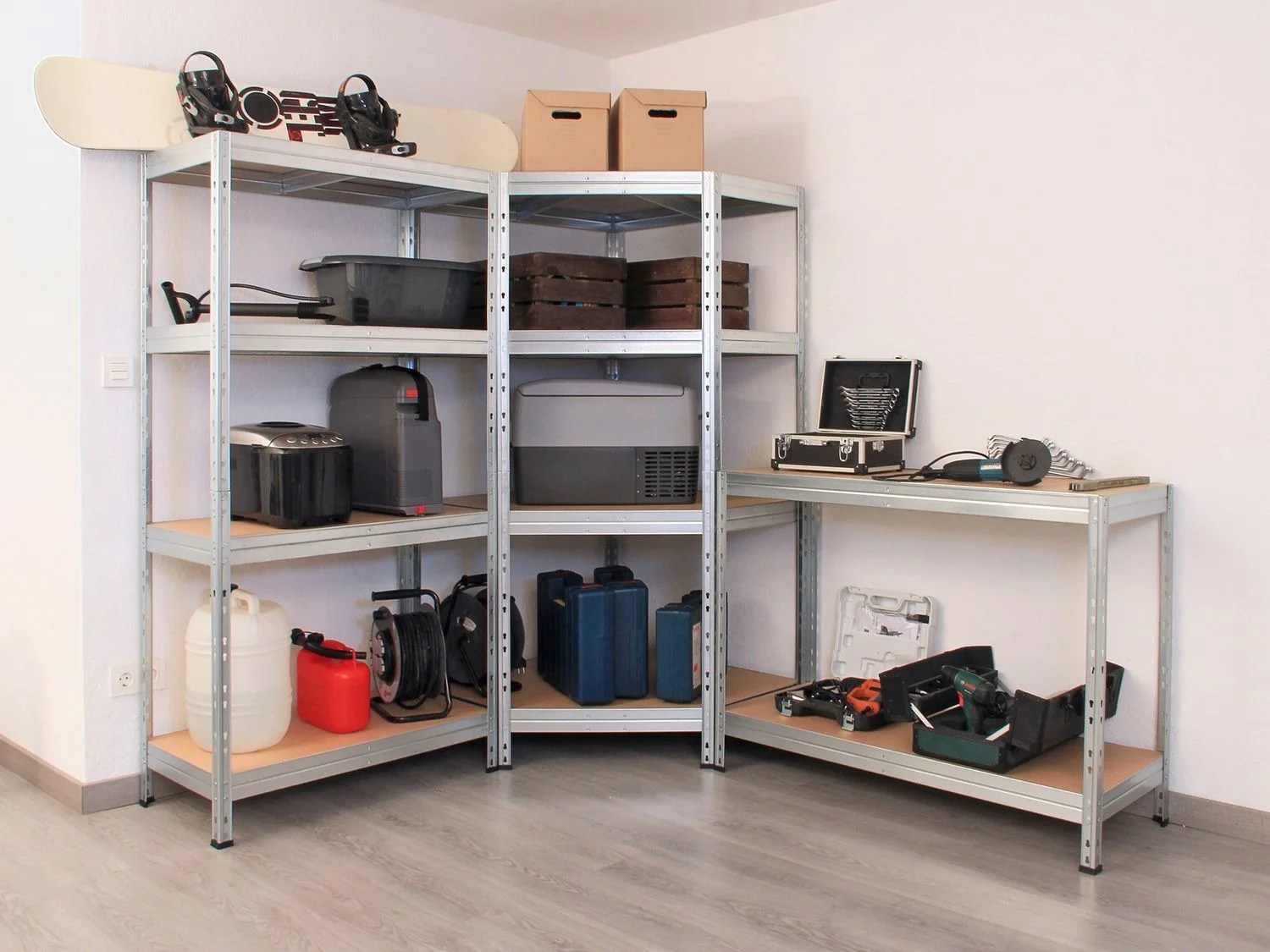 AR SHELVING AR SHELVING EckRivet Steckregal mit 4 Böd…