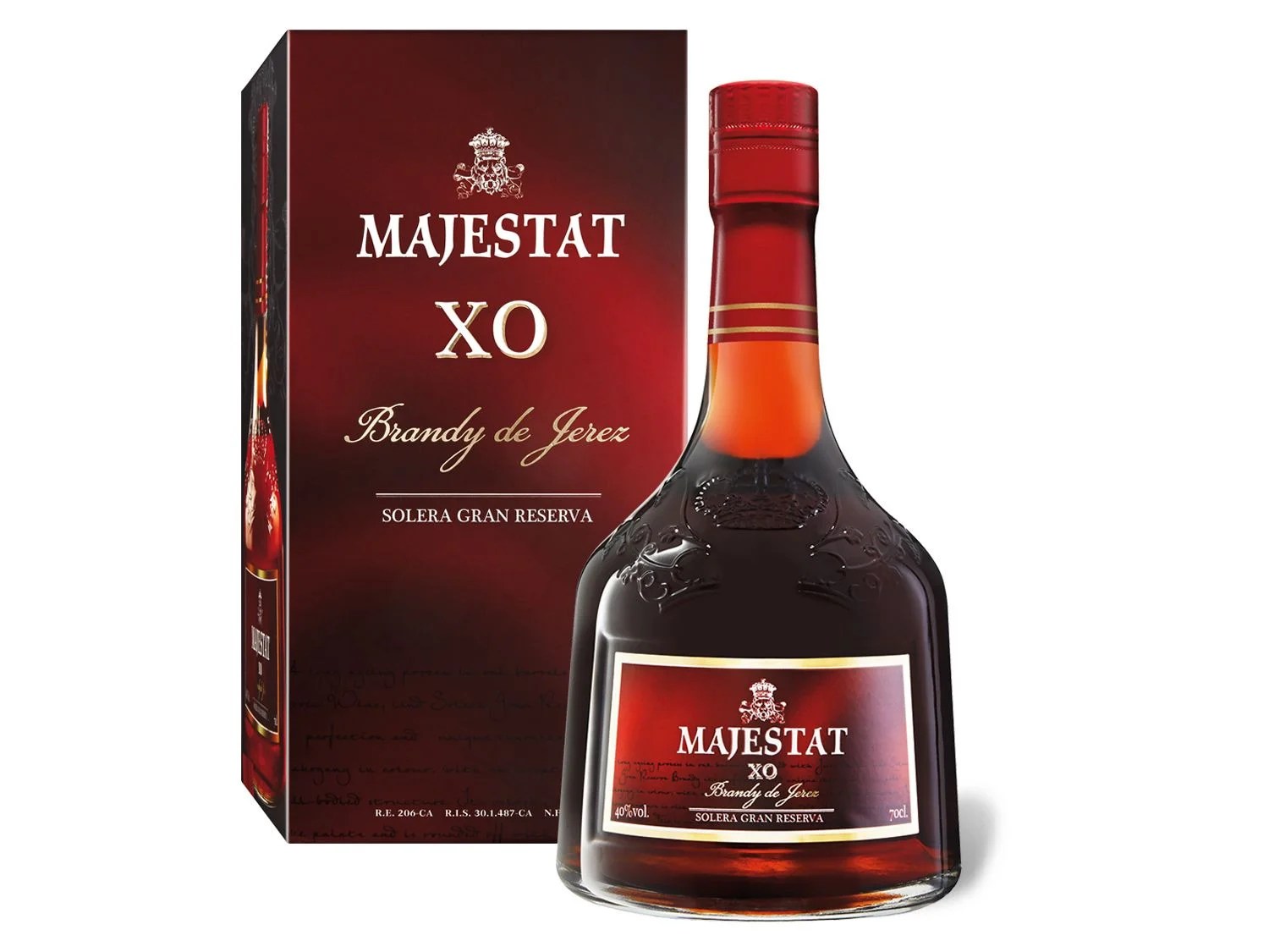 Majestat XO Brandy de Jerez Solera Gran Reserva mit Ge…