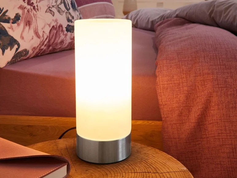 LIVARNO LUX® LED-Tischleuchte, mit Touchdimmer, satini…