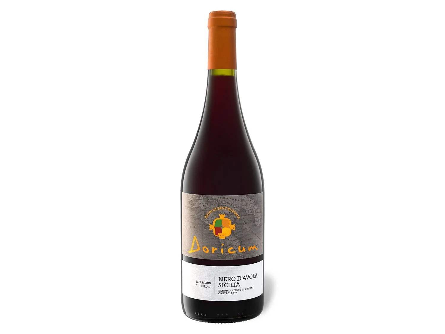Doricum Nero D'Avola Sicilia DOC, Rotwein 2019 LIDL