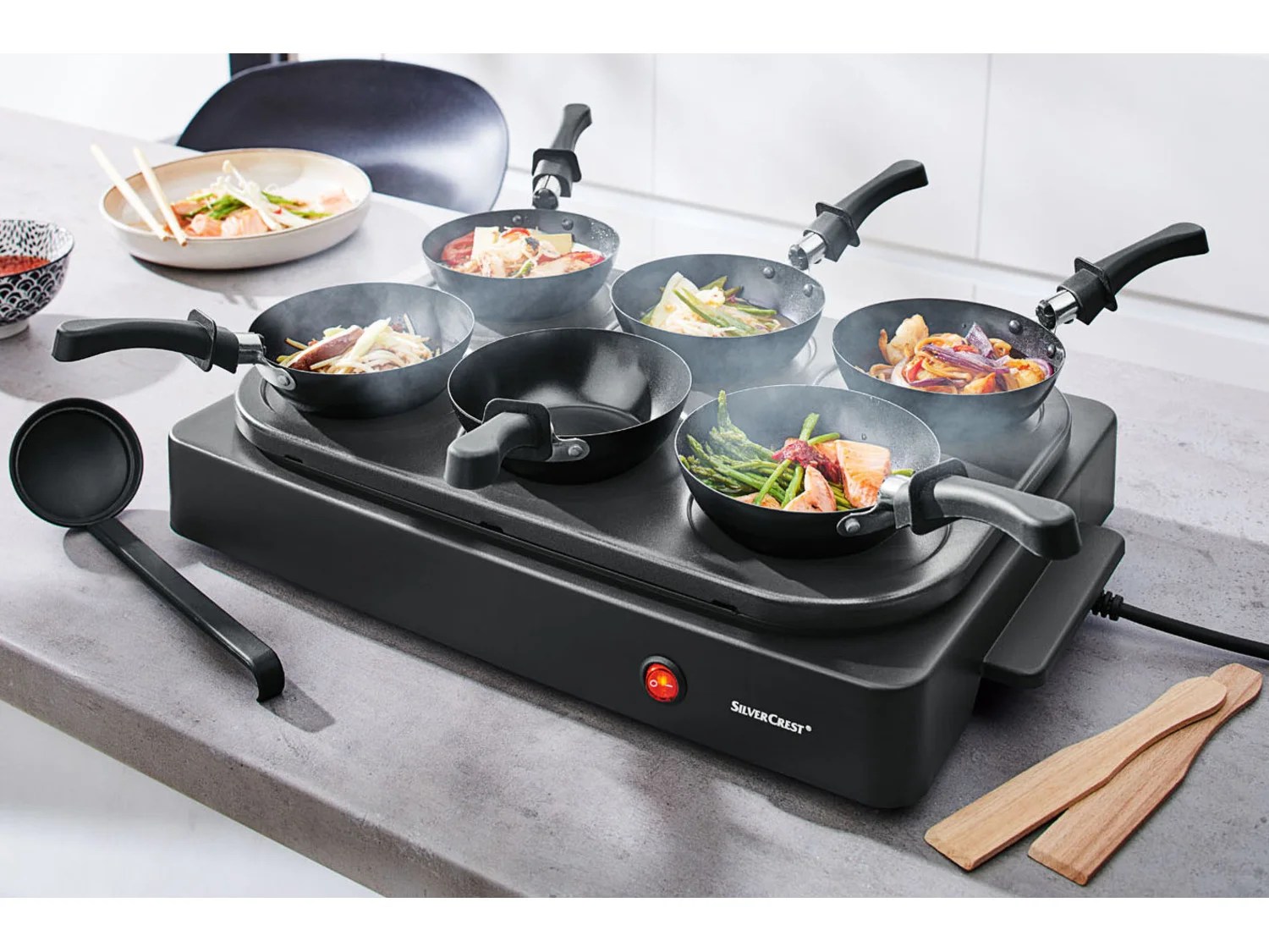 SILVERCREST® MiniWokSet SMWS 1000 A1, elektrisch, 2…