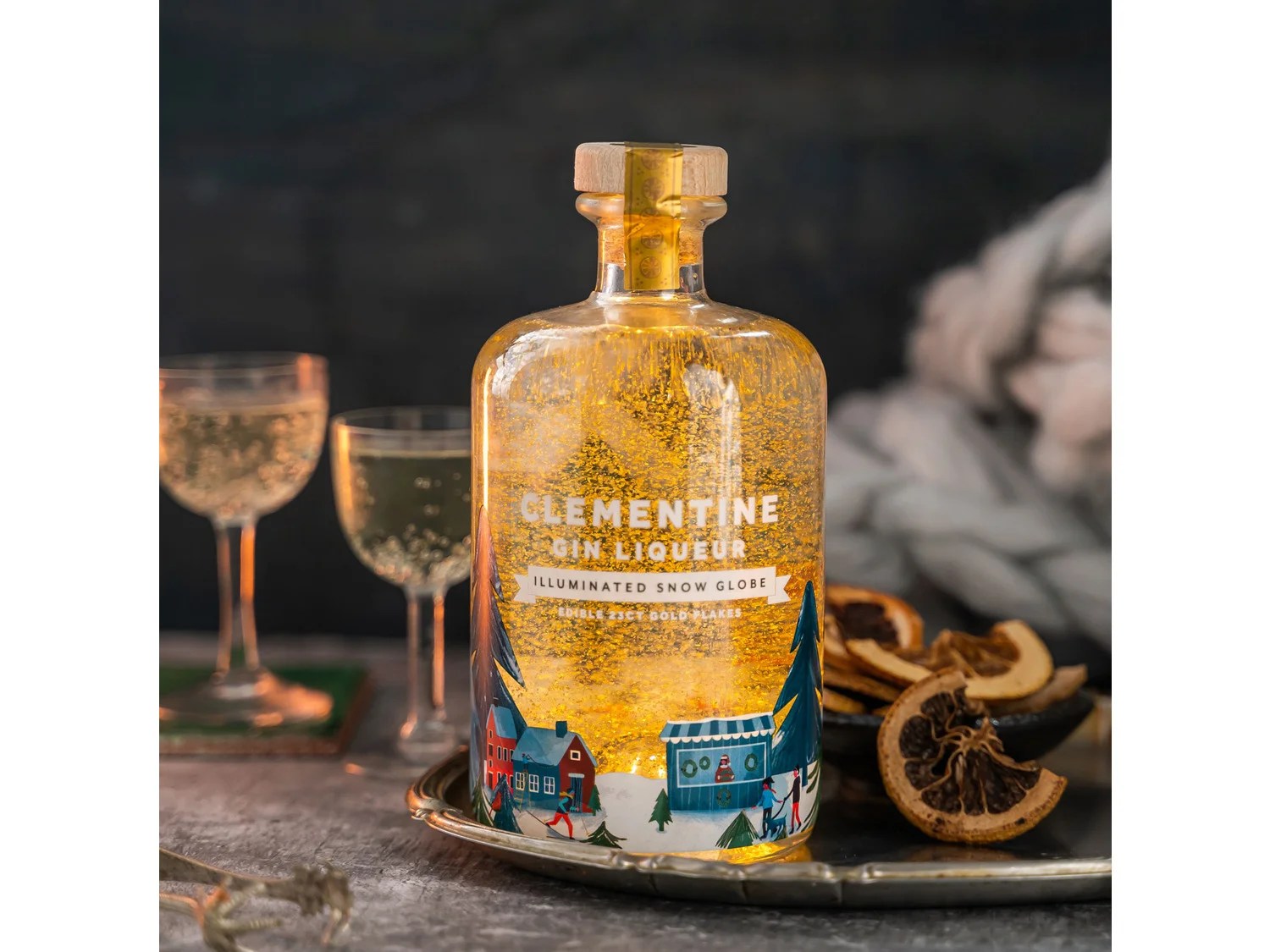 Clementine Snow Globe Gin Liqueur 20 Vol LIDL
