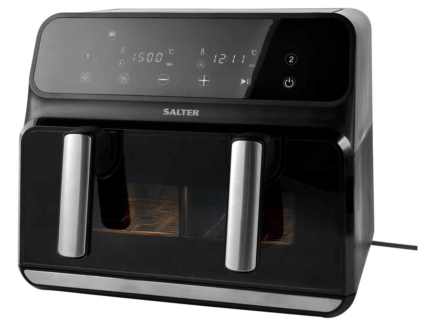 Salter Heißluftfritteuse Dual EK5728, mit Trennwand 2x…