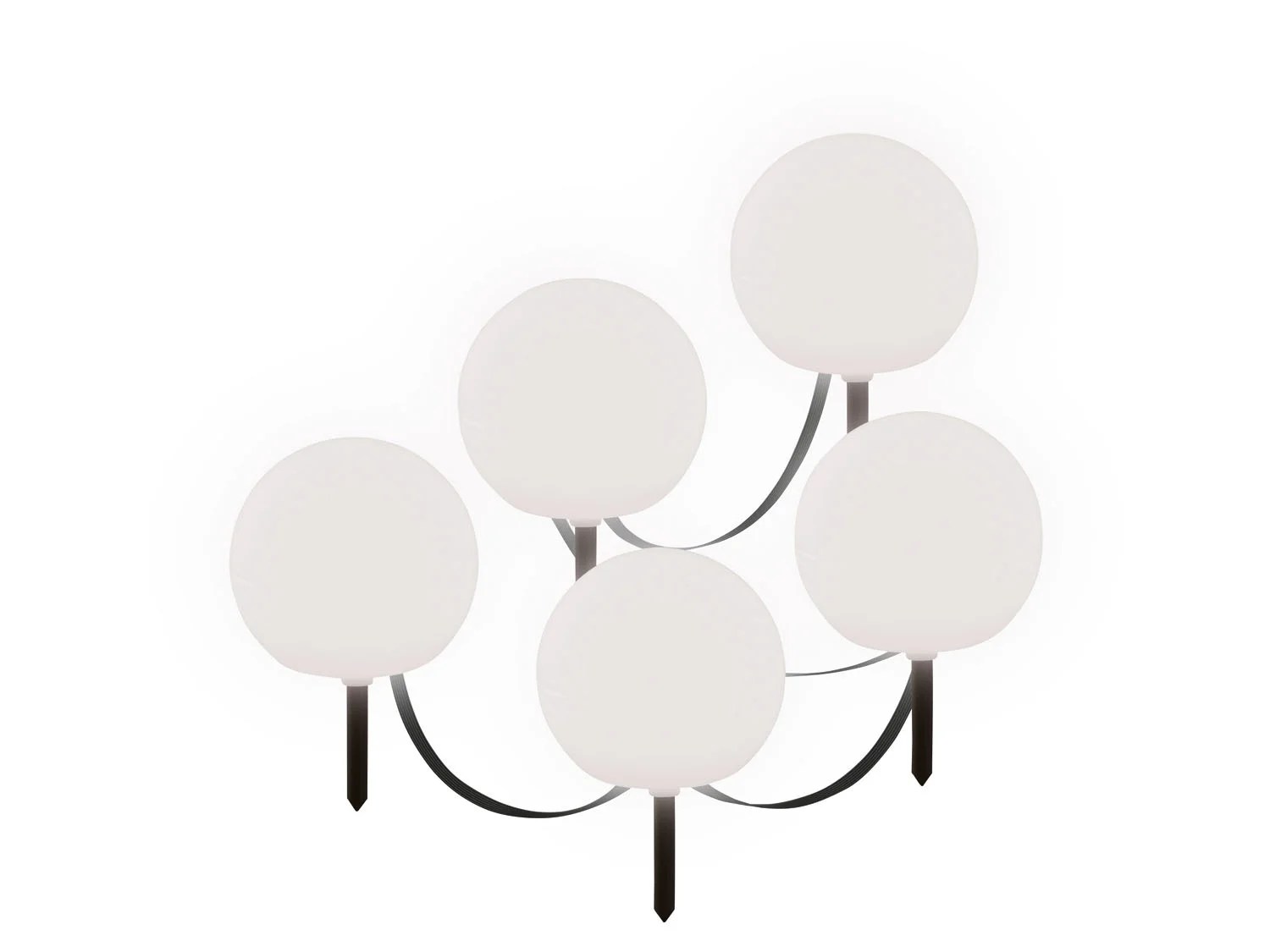 LIVARNO home LED Bodenlichterkette, 5er, dimmbar, Zigb…