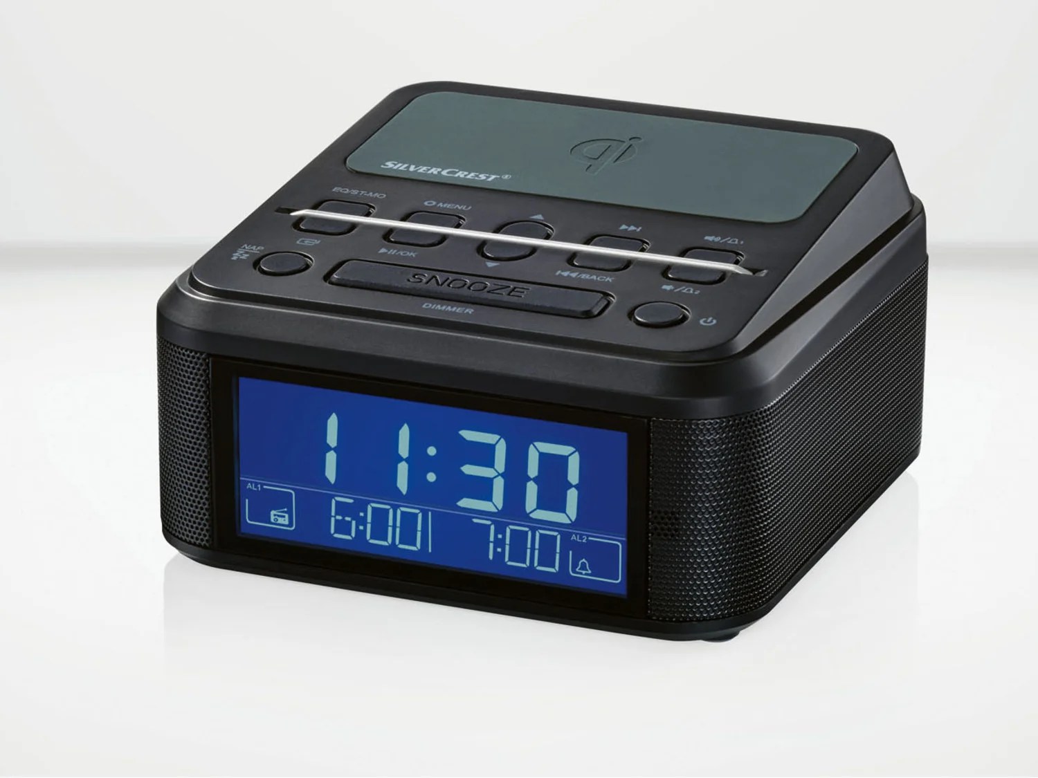 SILVERCREST® Uhrenradio, mit Qi Ladung, DAB+, Bluetooth