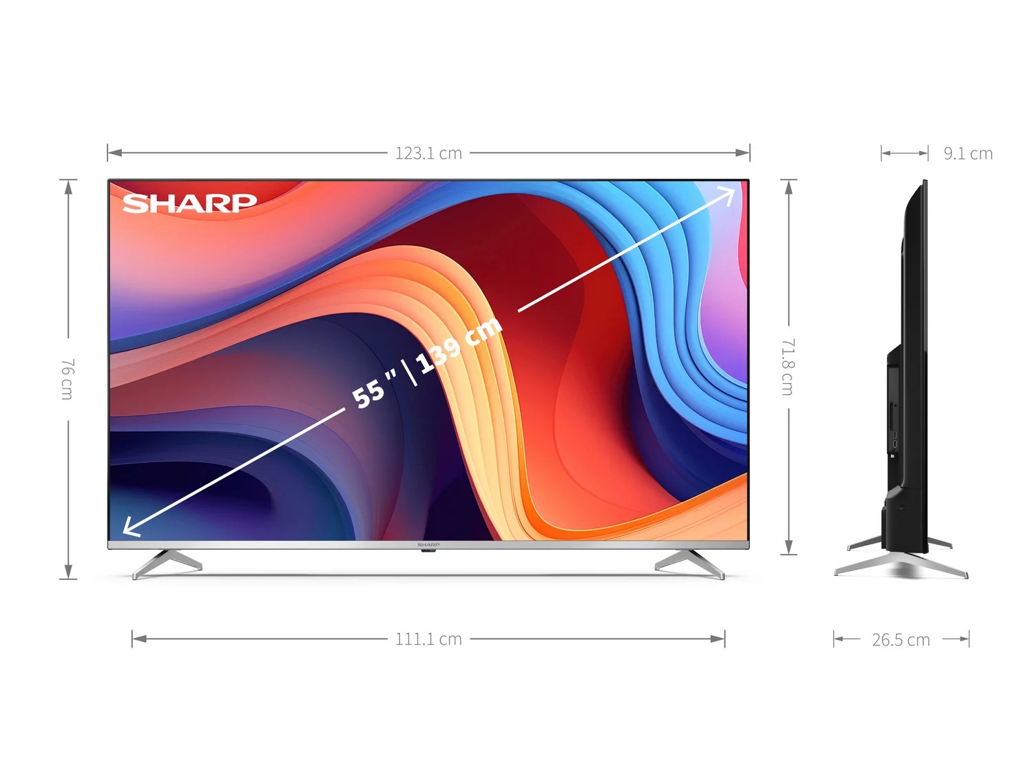 55 Zoll Fernseher »55GP6260« 4K ULTRA HD QLED Google TV